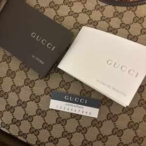 Gucci Red and Green NEW! Striped Interior
